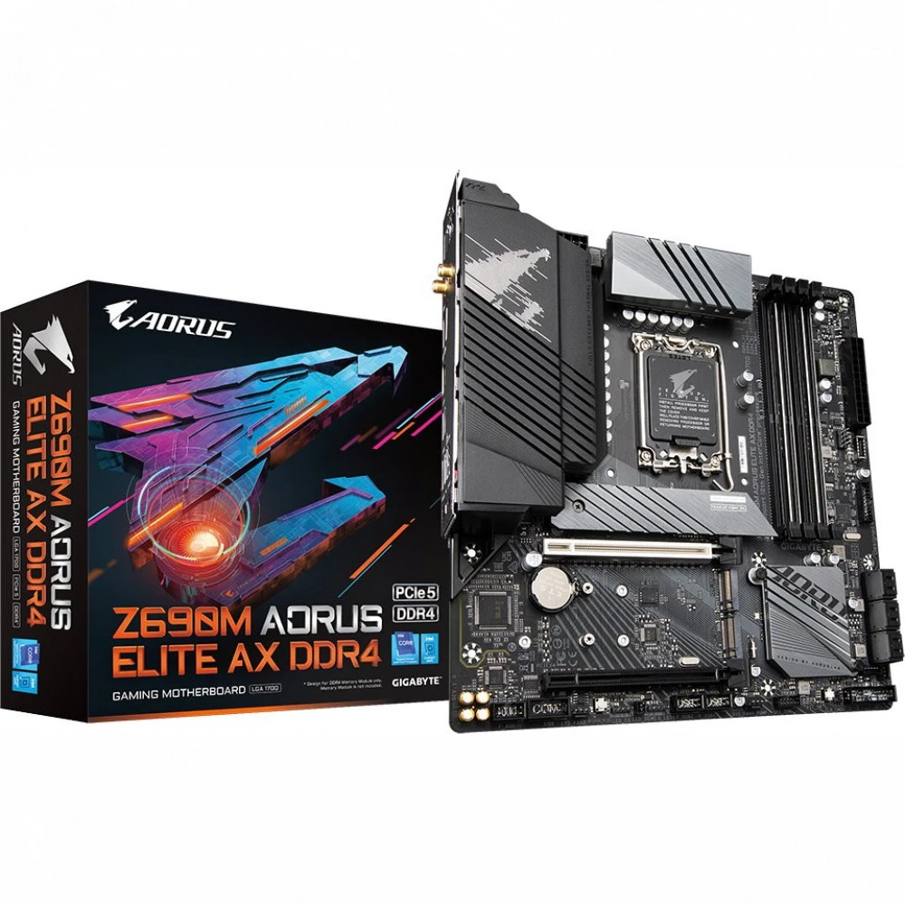 Материнская плата Gigabyte Z690M AORUS ELITE AX DDR4 Micro-ATX, LGA 1700