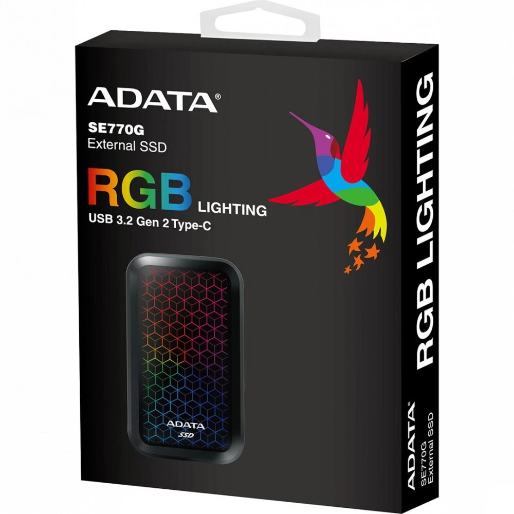 Внешние накопители ADATA SE770G ASE770G-512GU32G2-CBK 512 Гб, Разъём USB Type-C