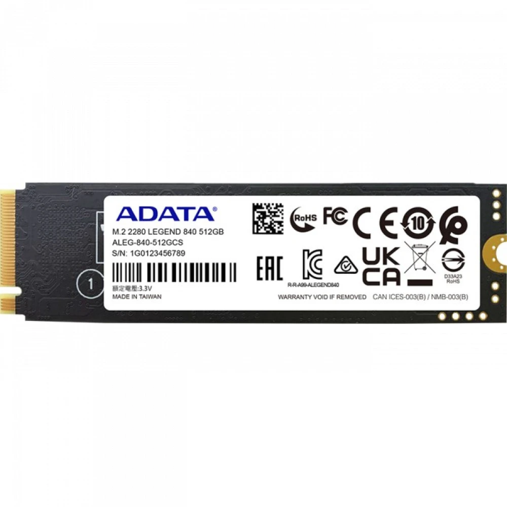 Жесткий диск ADATA LEGEND 840 Client SSD ALEG-840-512GCS SSD (твердотельные), 512 ГБ, M.2, PCIe