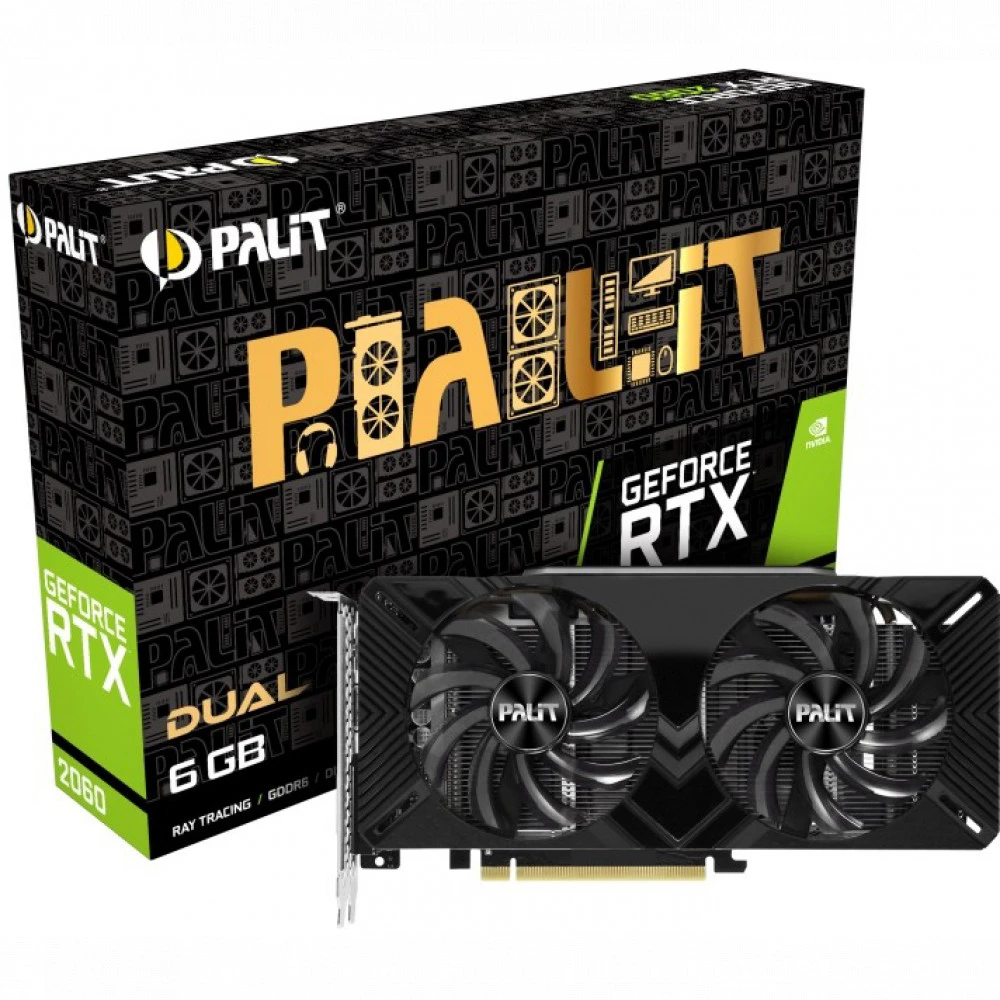 Видеокарта Palit RTX 2060 Dual 12G NE62060018K9-1160C 12 ГБ