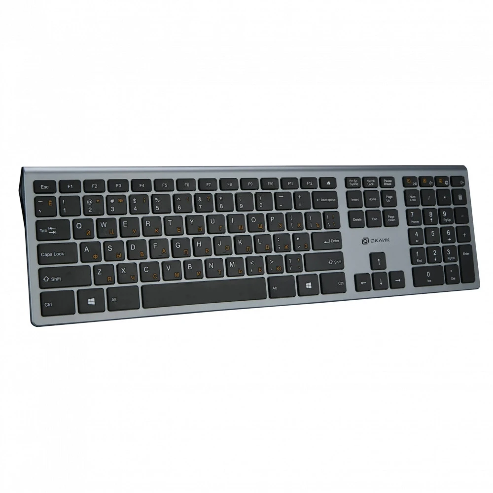 Клавиатура Oklick 890S серый 1196549 Беспроводная, Bluetooth