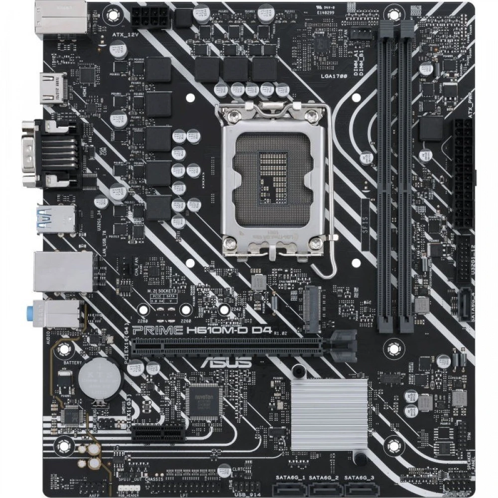 Материнская плата Asus PRIME H610M-D D4 90MB1A00-M0EAY0 Micro-ATX, LGA 1700