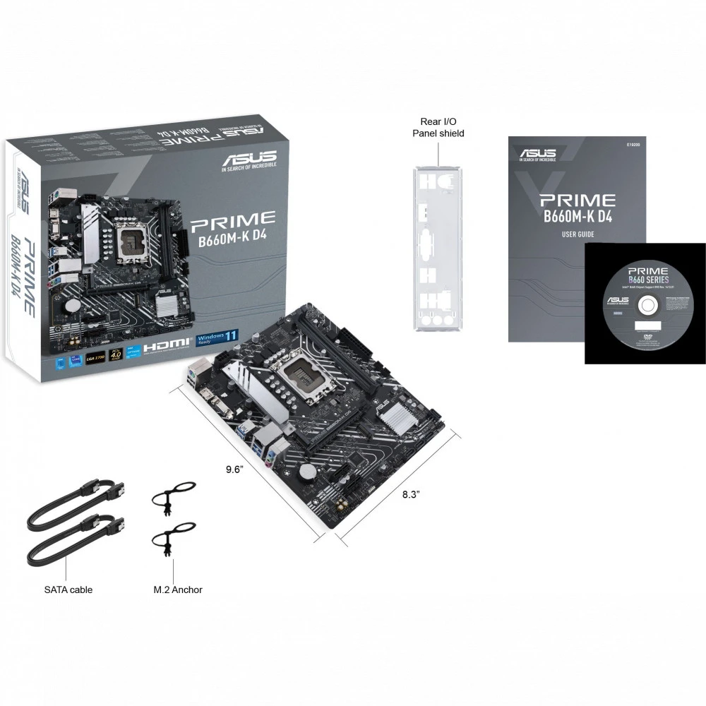 Материнская плата Asus PRIME B660M-K D4 Micro-ATX, LGA 1700