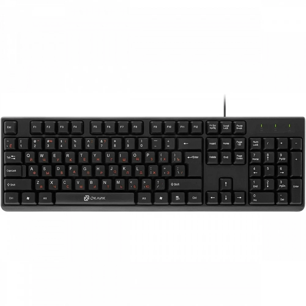 Клавиатура Oklick 100M 654570 Проводная, USB