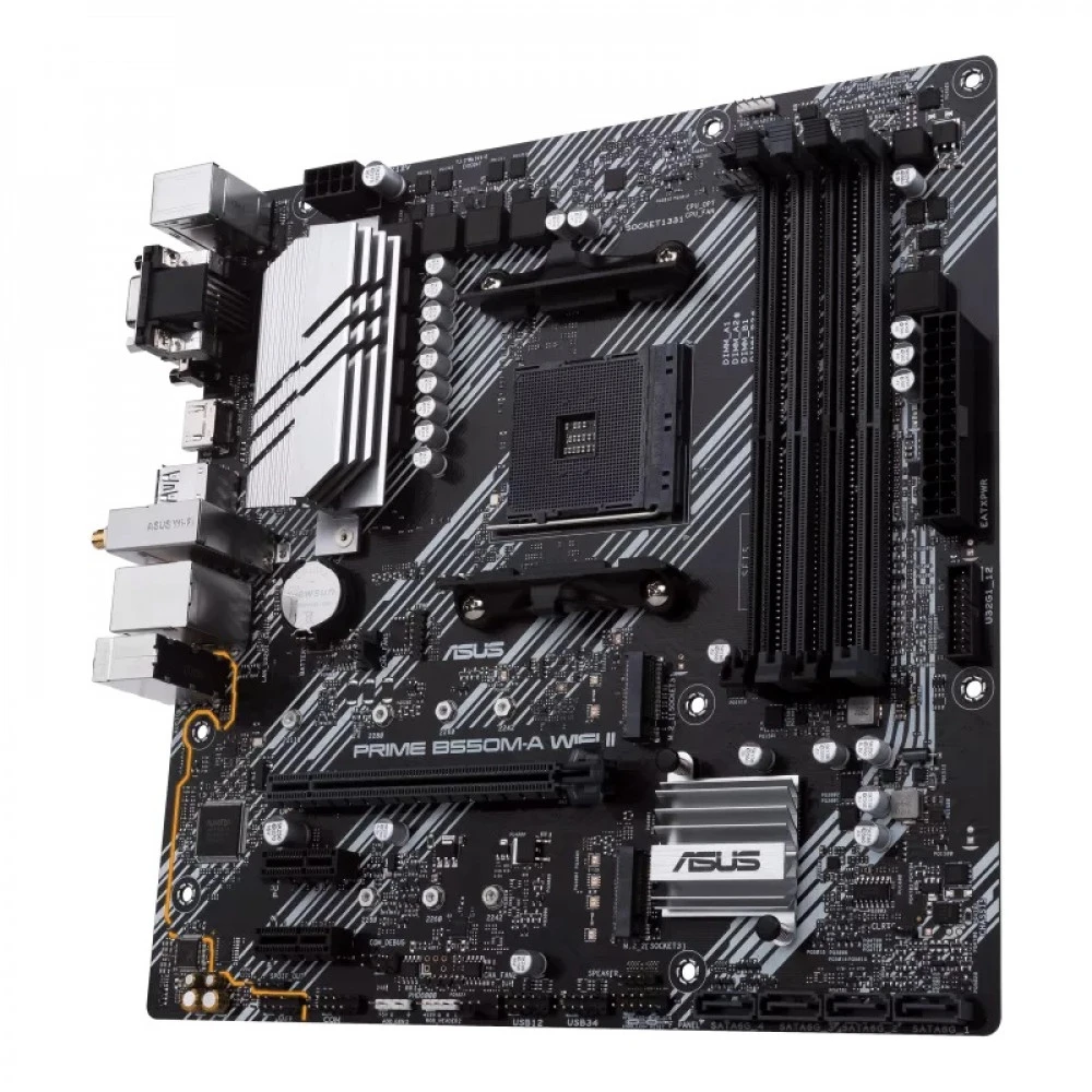 Материнская плата Asus PRIME B550M-A WIFI II Micro-ATX, AMD AM4