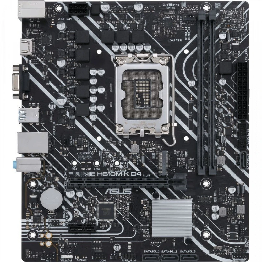 Материнская плата Asus PRIME H610M-K D4 Micro-ATX, LGA 1700