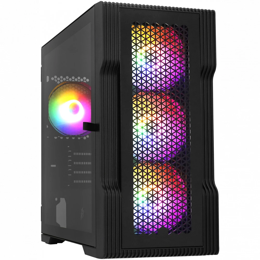 Корпус 1STPLAYER TRILOBITE T3 Black T3-BK-4F1 Mid-Tower