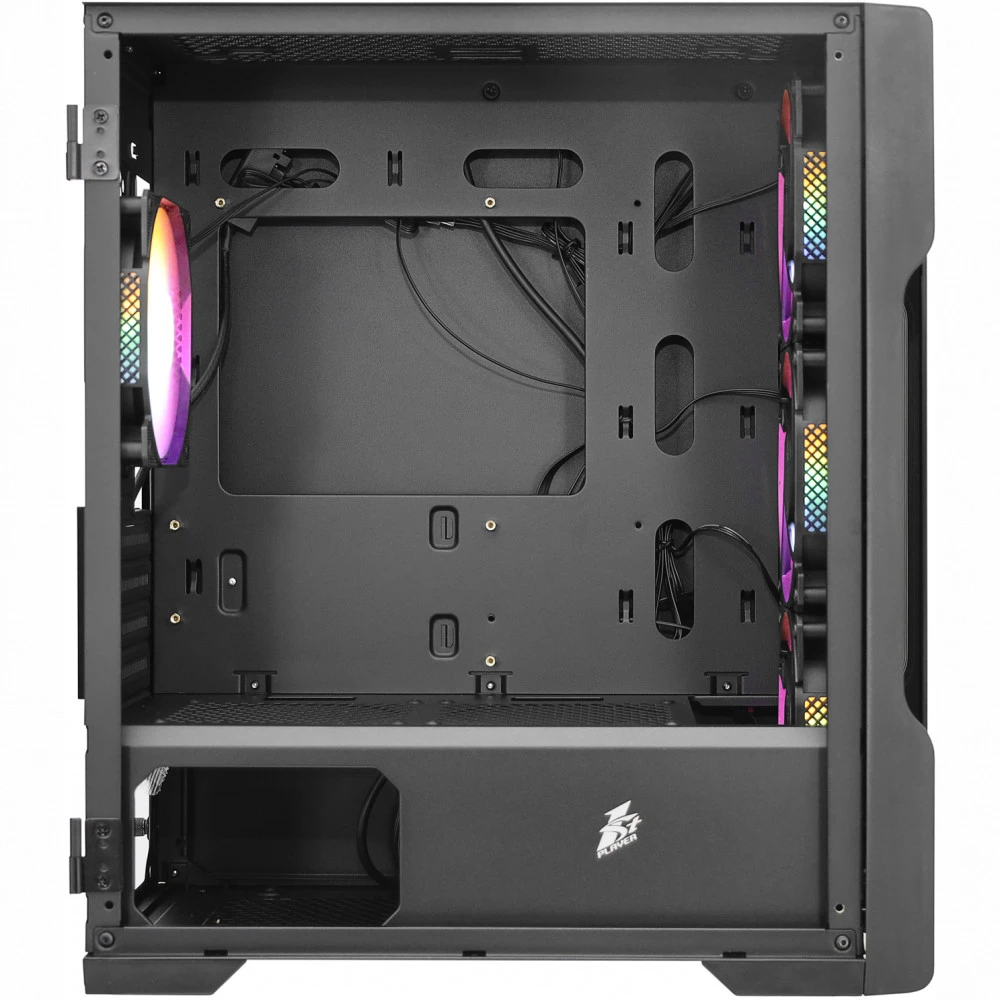 Корпус 1STPLAYER TRILOBITE T3-G Black T3-G-BK-4F1 Mid-Tower