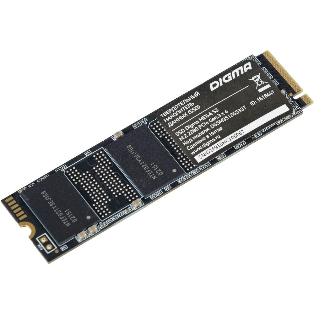 Жесткий диск Digma Mega S3 DGSM3001TS33T SSD (твердотельные), 1 ТБ, M.2, PCIe