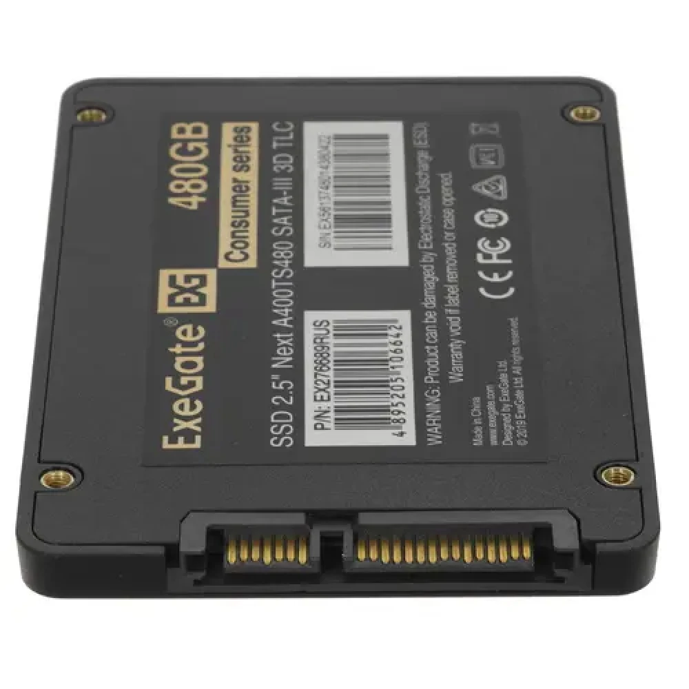 Жесткий диск ExeGate Next A400TS480 EX276689RUS SSD (твердотельные), 480 ГБ, 2.5 дюйма, SATA
