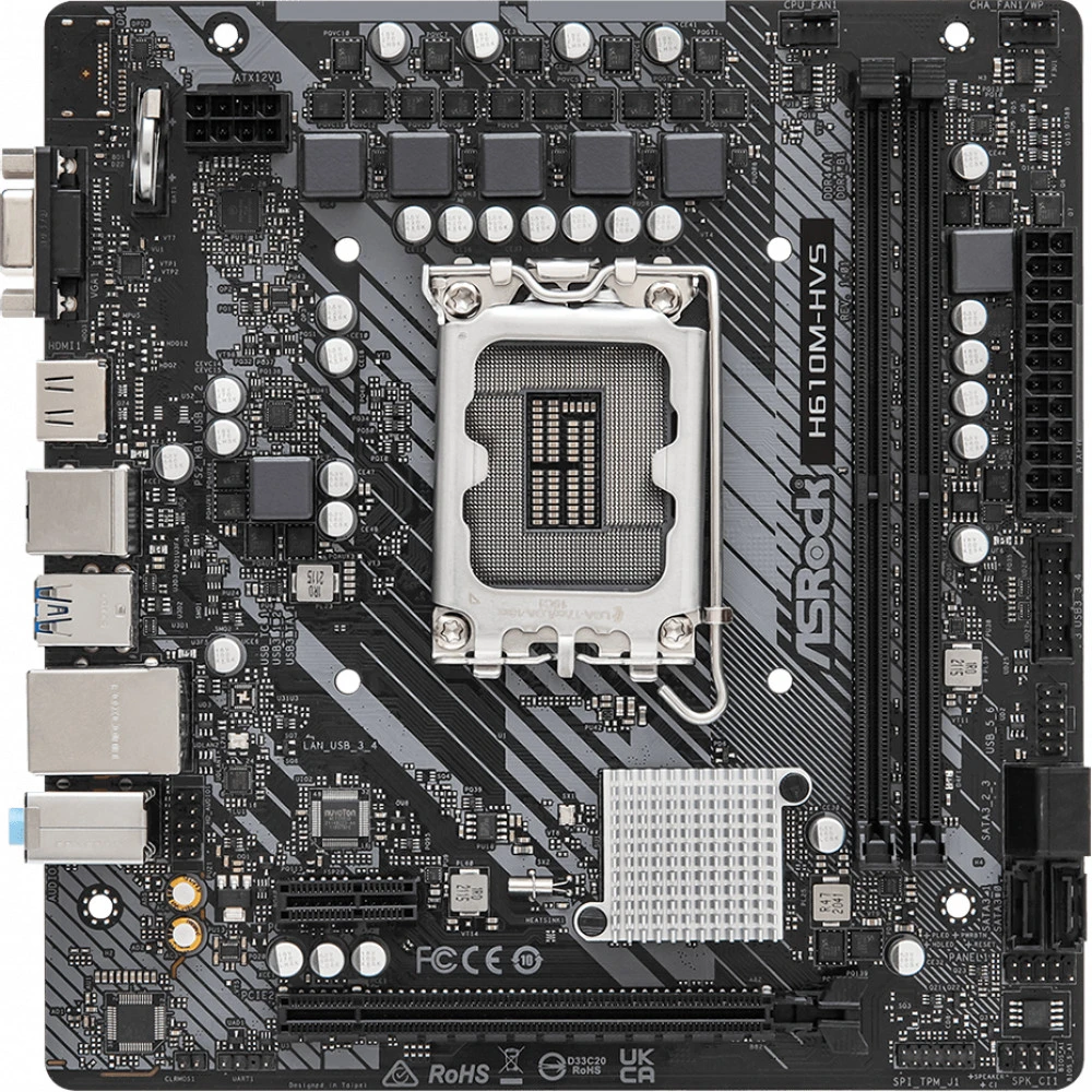 Материнская плата ASRock H610M-HVS Micro-ATX, LGA 1700