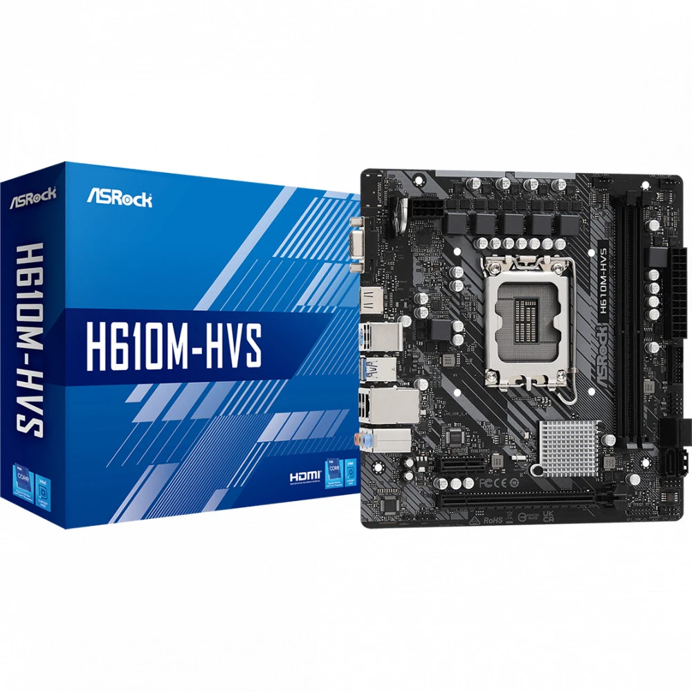Материнская плата ASRock H610M-HVS Micro-ATX, LGA 1700