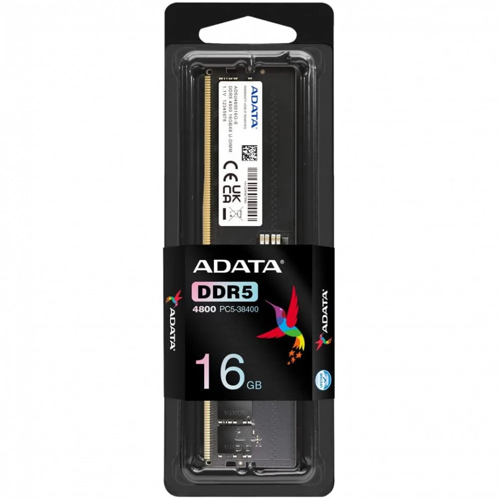 ОЗУ ADATA AD5U480016G-S DIMM, DDR5, 16 Гб, 4800 МГц