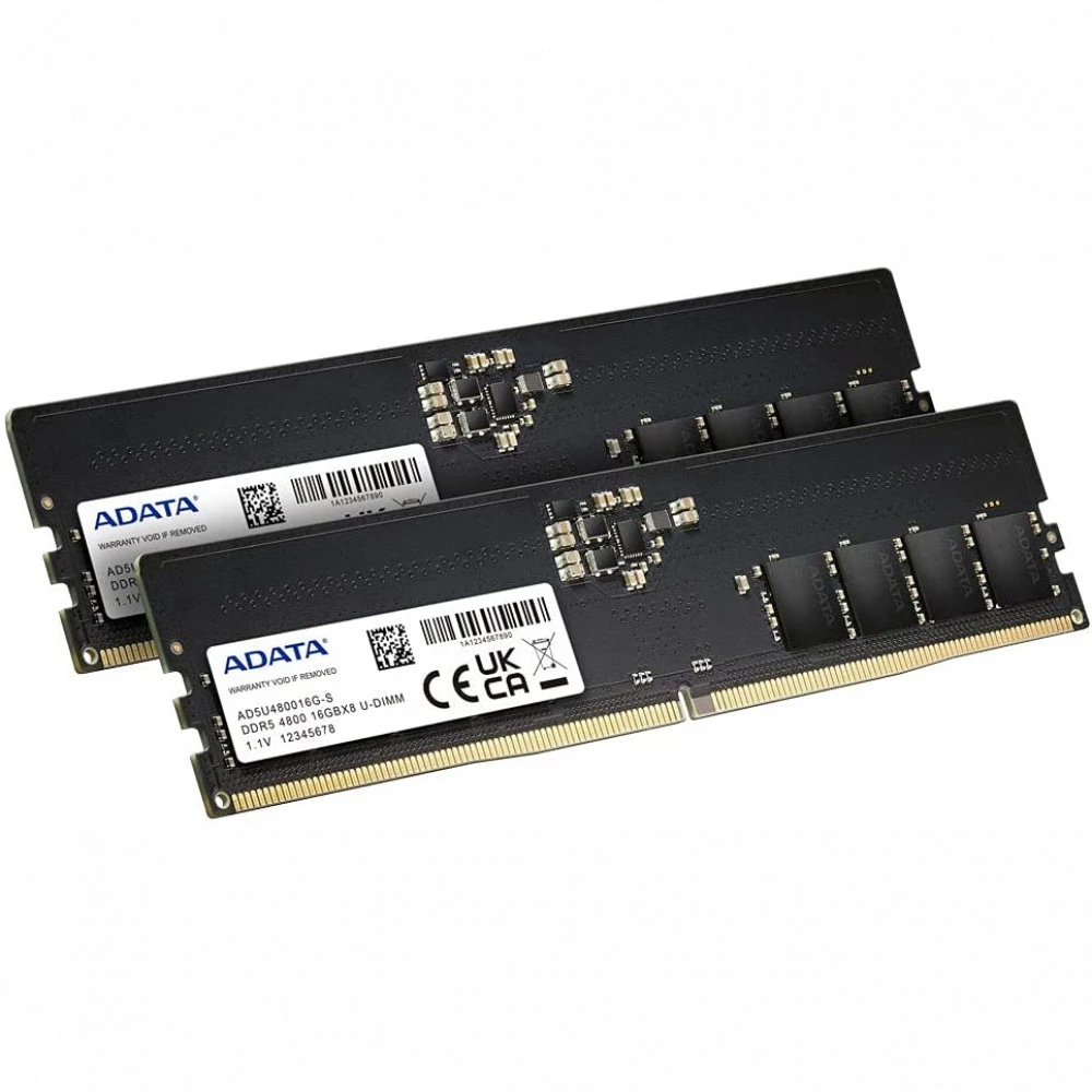 ОЗУ ADATA AD5U480016G-DT DIMM, DDR5, 32 Гб (2 х 16 Гб), 4800 МГц