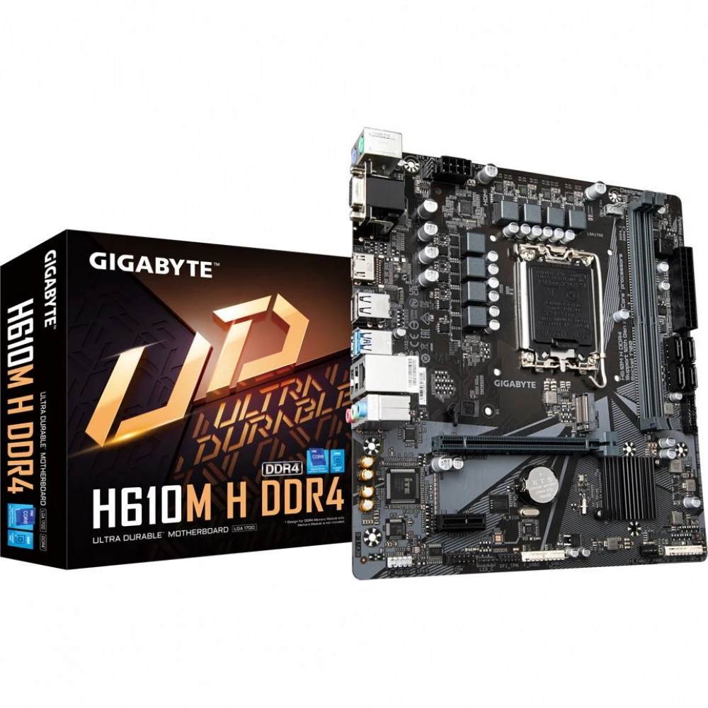 Материнская плата Gigabyte H610M H DDR4 Micro-ATX, LGA 1700