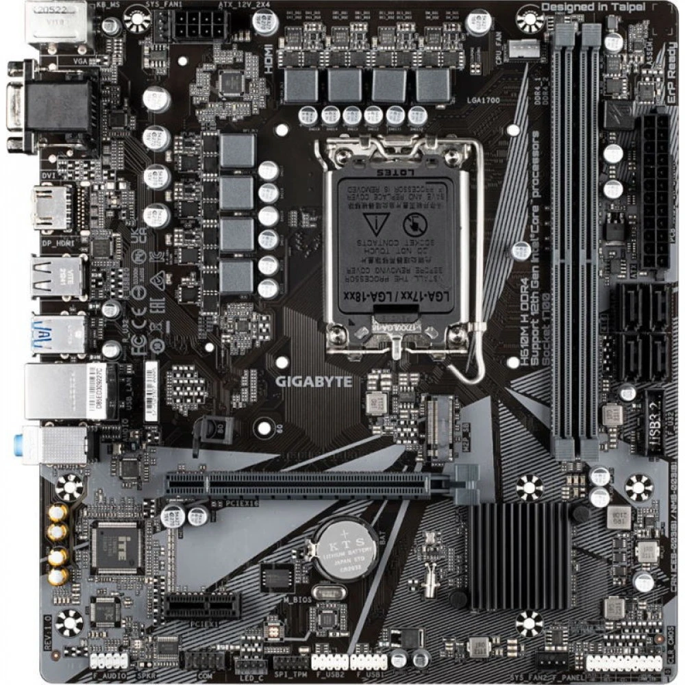 Материнская плата Gigabyte H610M H DDR4 Micro-ATX, LGA 1700