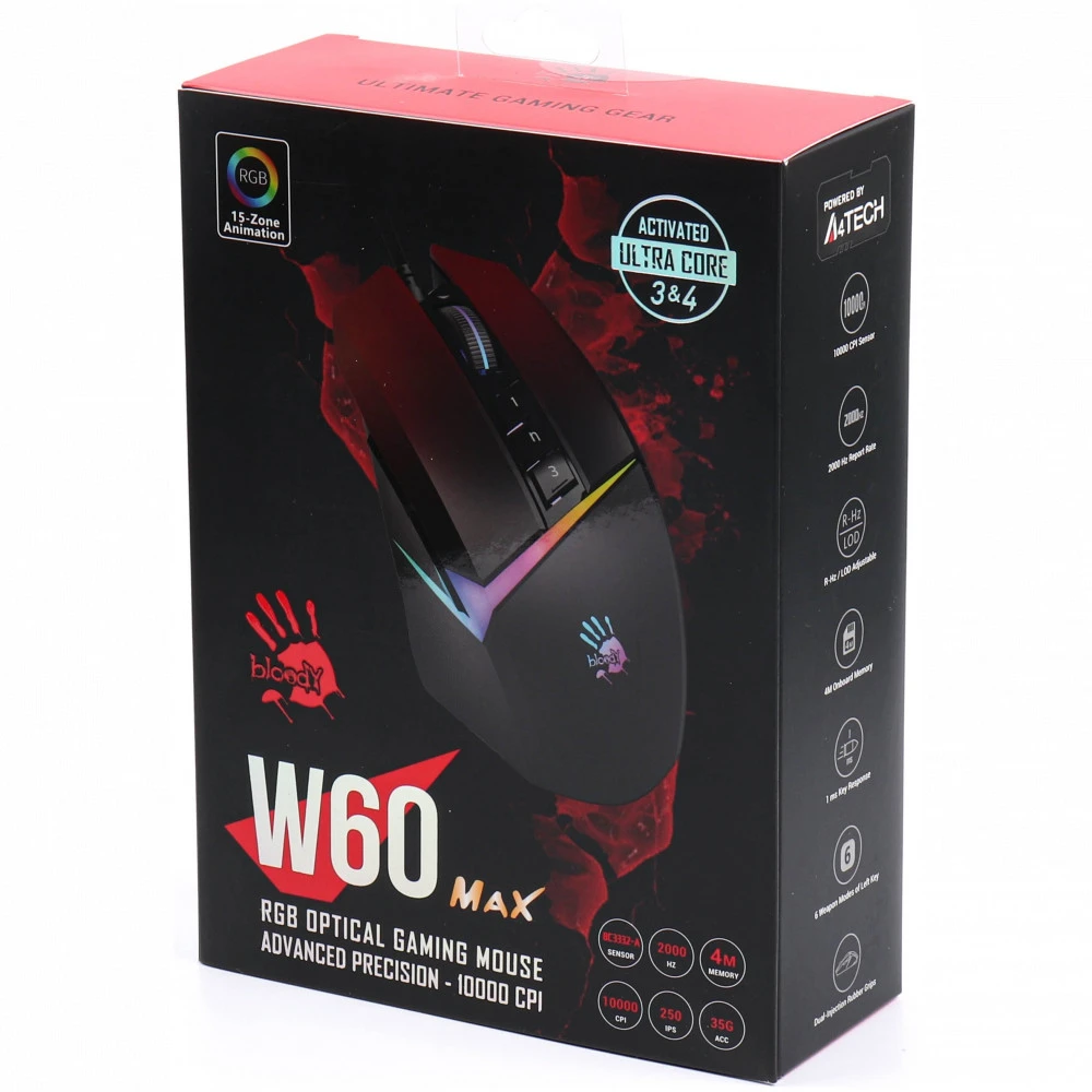 Мышь Bloody W60-Max Red