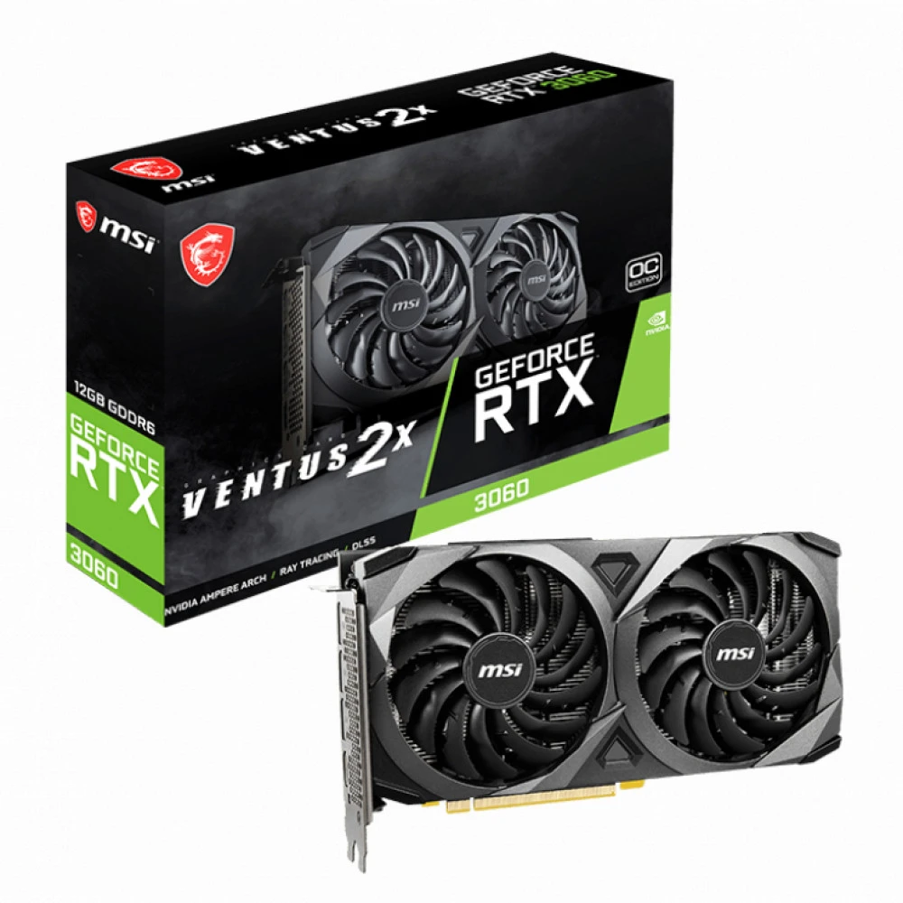 Видеокарта MSI NVIDIA GeForce RTX 3060 RTX 3060 VENTUS 2X 12G 12 ГБ