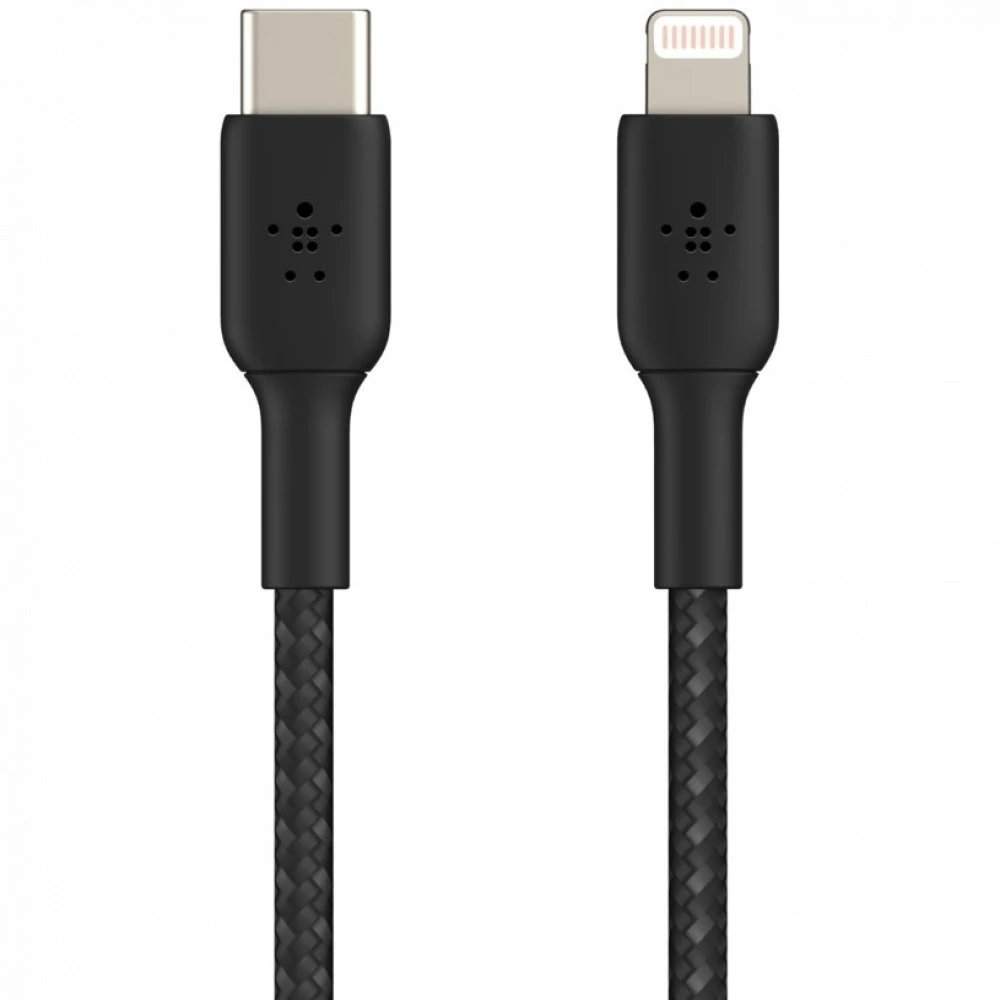 Кабель интерфейсный Belkin Lightning - USB-С BRAIDED (1m) CAA004BT1MBK