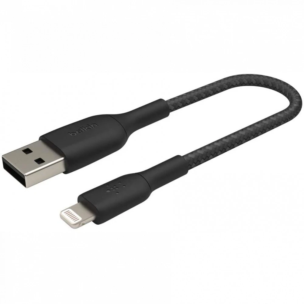 Кабель интерфейсный Belkin BRAIDED black (0.15m) CAA002BT0MBK