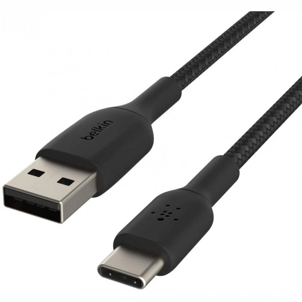 Кабель интерфейсный Belkin BRAIDED black (1m) CAB002BT1MBK