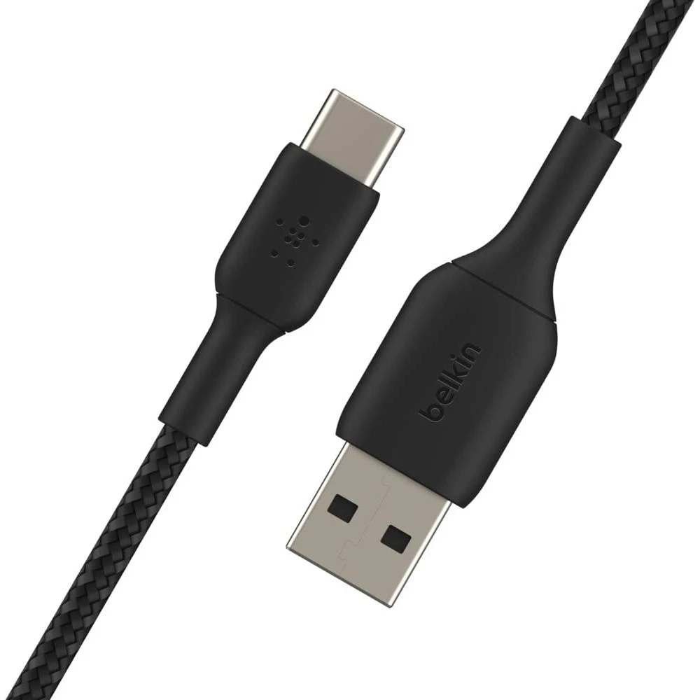 Кабель интерфейсный Belkin BRAIDED black (1m) CAB002BT1MBK