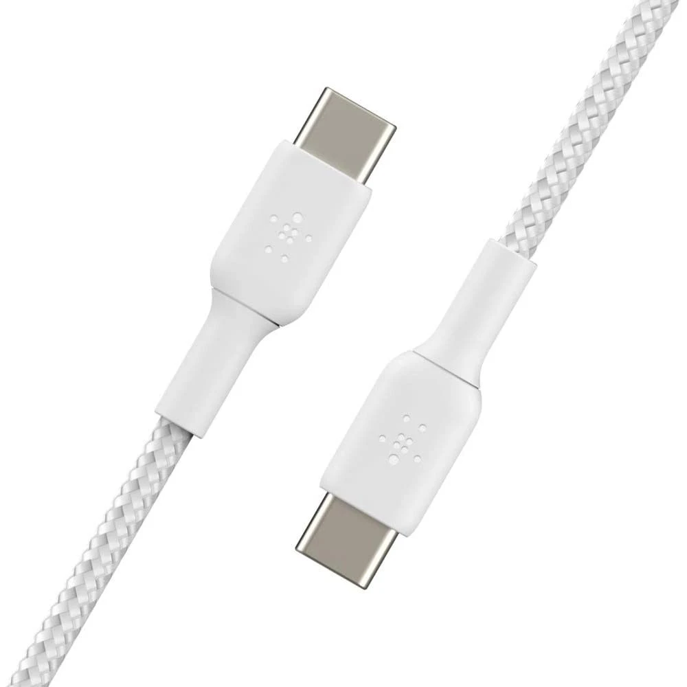 Кабель интерфейсный Belkin BRAIDED white (1m) CAB004BT1MWH