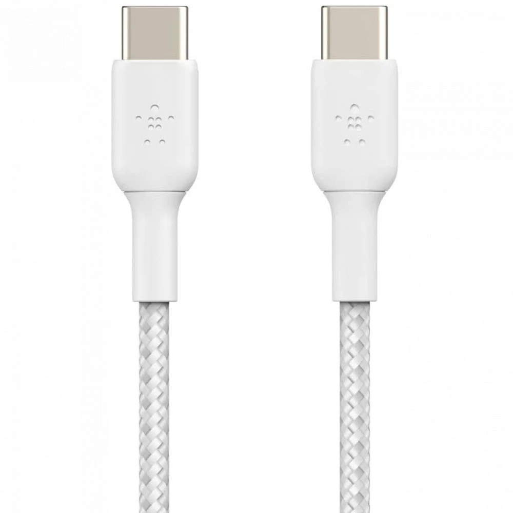 Кабель интерфейсный Belkin BRAIDED white (1m) CAB004BT1MWH