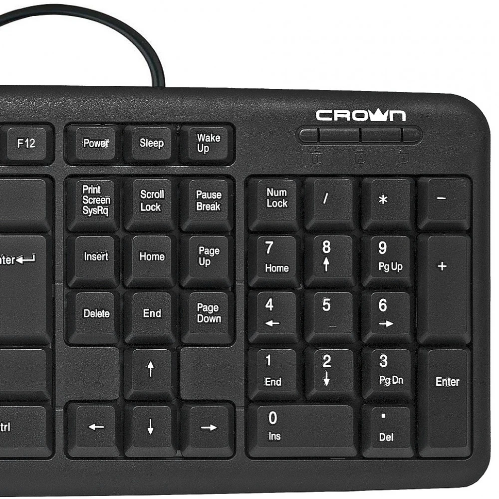 Клавиатура CROWN micro CMK-F02B Проводная, USB