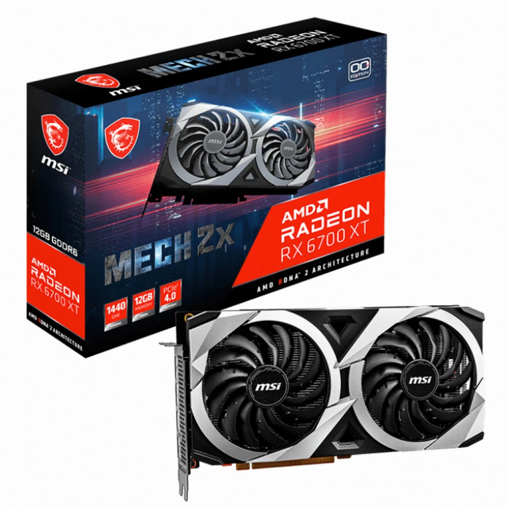 Видеокарта MSI Radeon RX 6700 XT MECH 2X 12G 12 ГБ