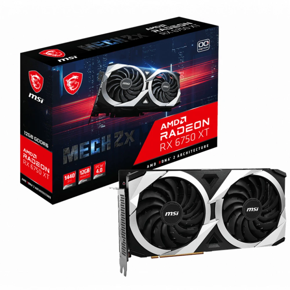 Видеокарта MSI Radeon RX 6750 XT MECH 2X 12G 12 ГБ