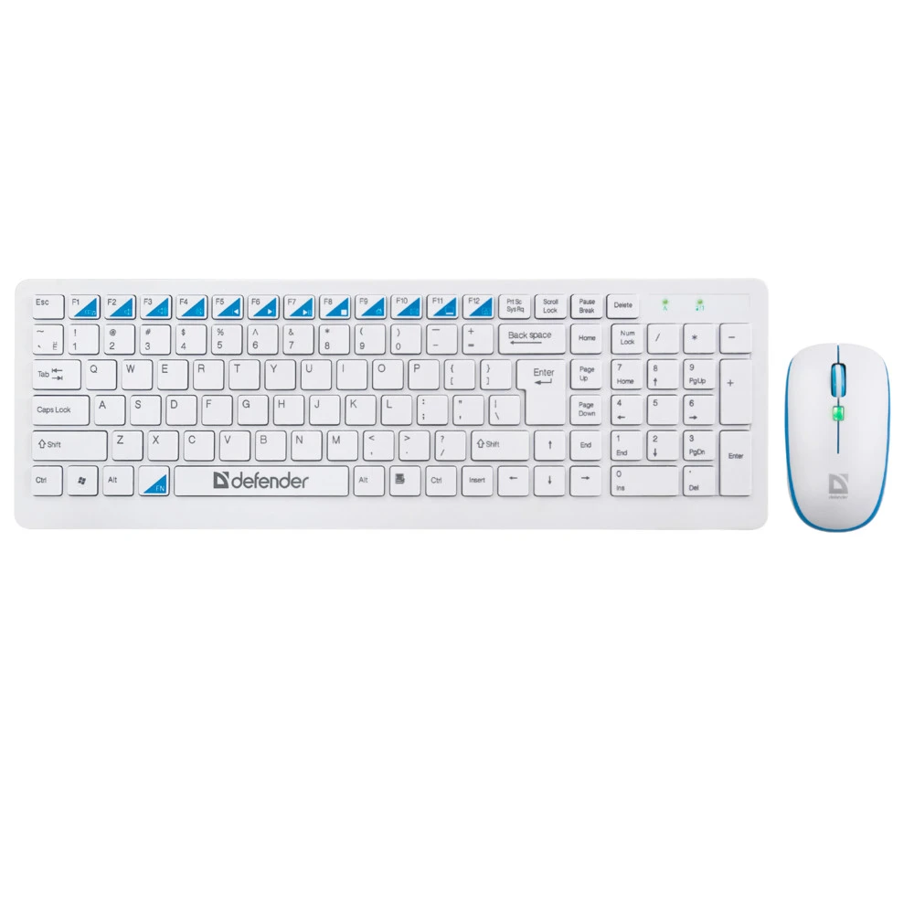 Клавиатура + мышь Defender Skyline 895 Wireless - White 45895