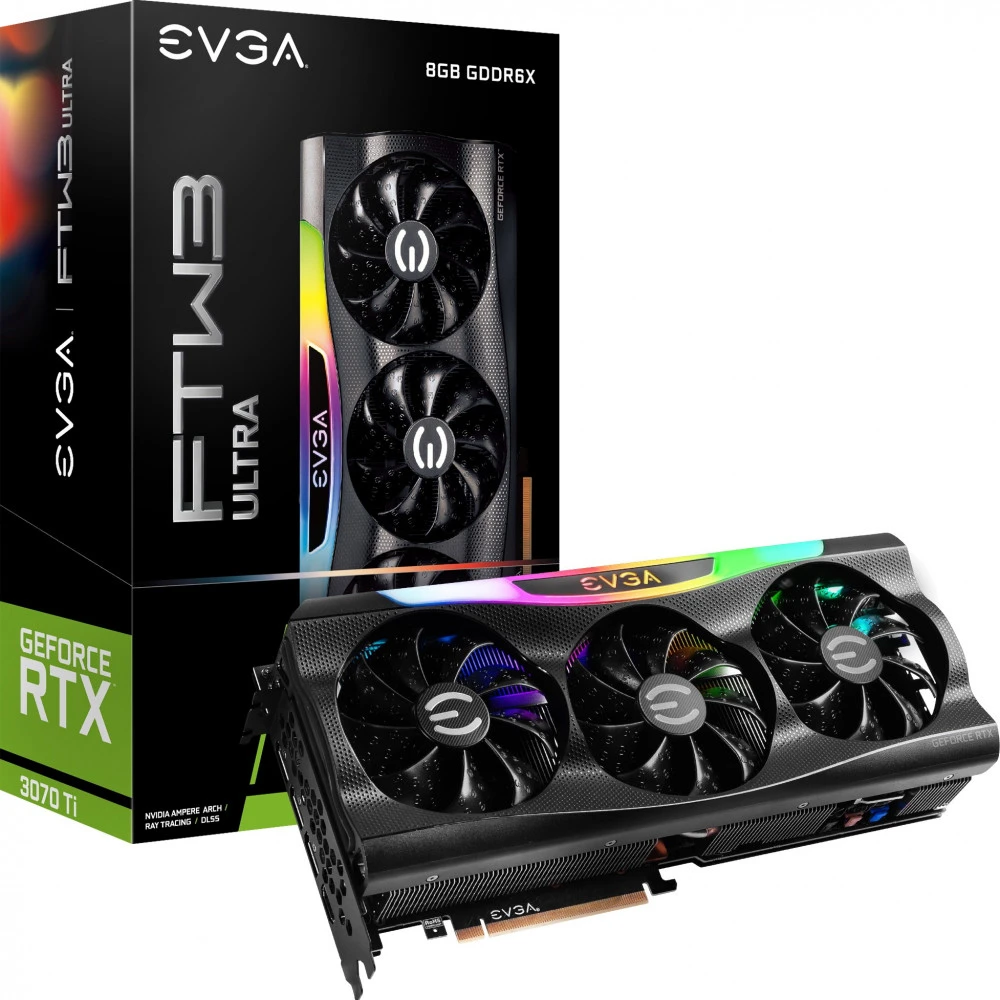 Видеокарта EVGA RTX3070Ti FTW3 ULTRA GAMING 8GB 08G-P5-3797-KL 8 ГБ