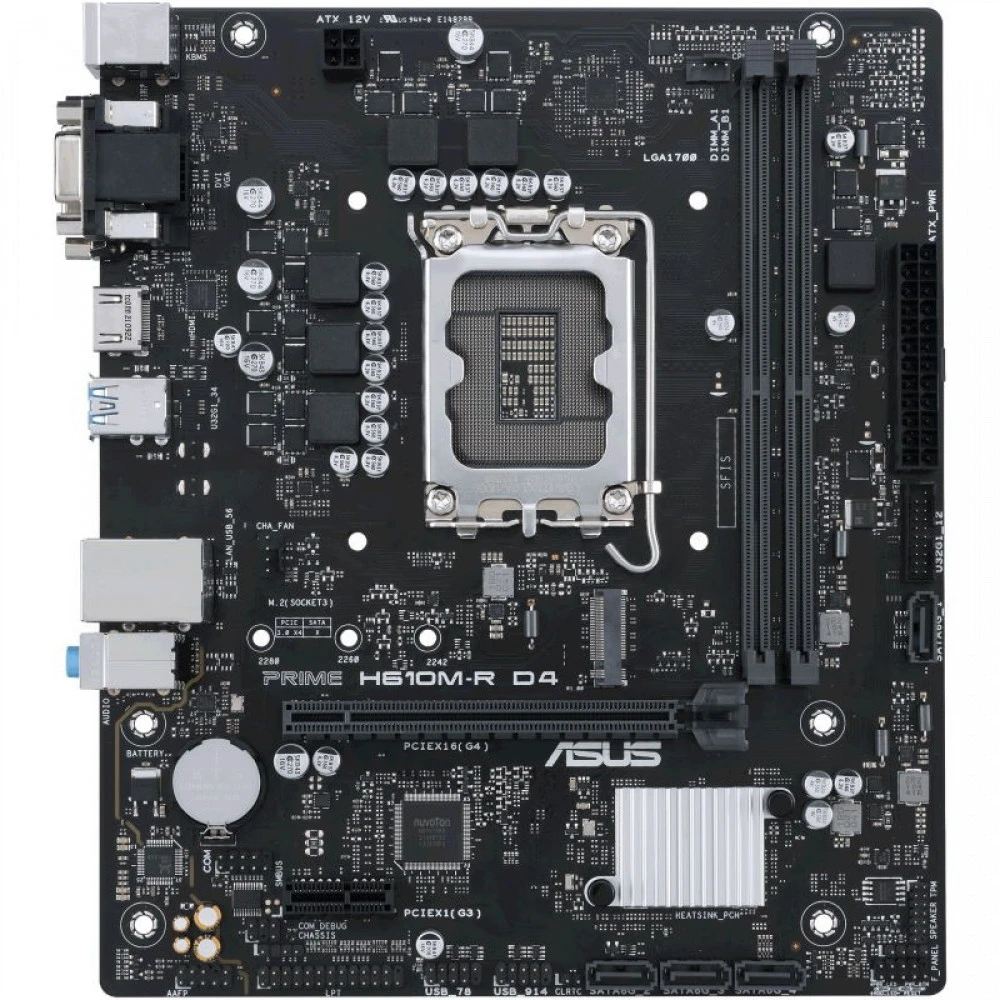 Материнская плата Asus PRIME H610M-R D4-SI 90MB1B40-M0ECY0 Micro-ATX, LGA 1700