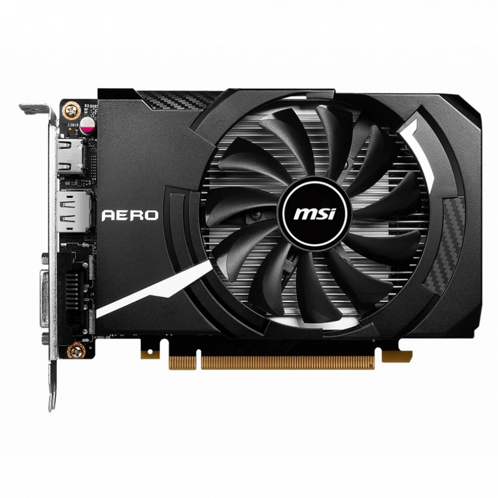 Видеокарта MSI NVIDIA GeForce GTX 1630 GTX 1630 AERO ITX 4G OC 4 ГБ