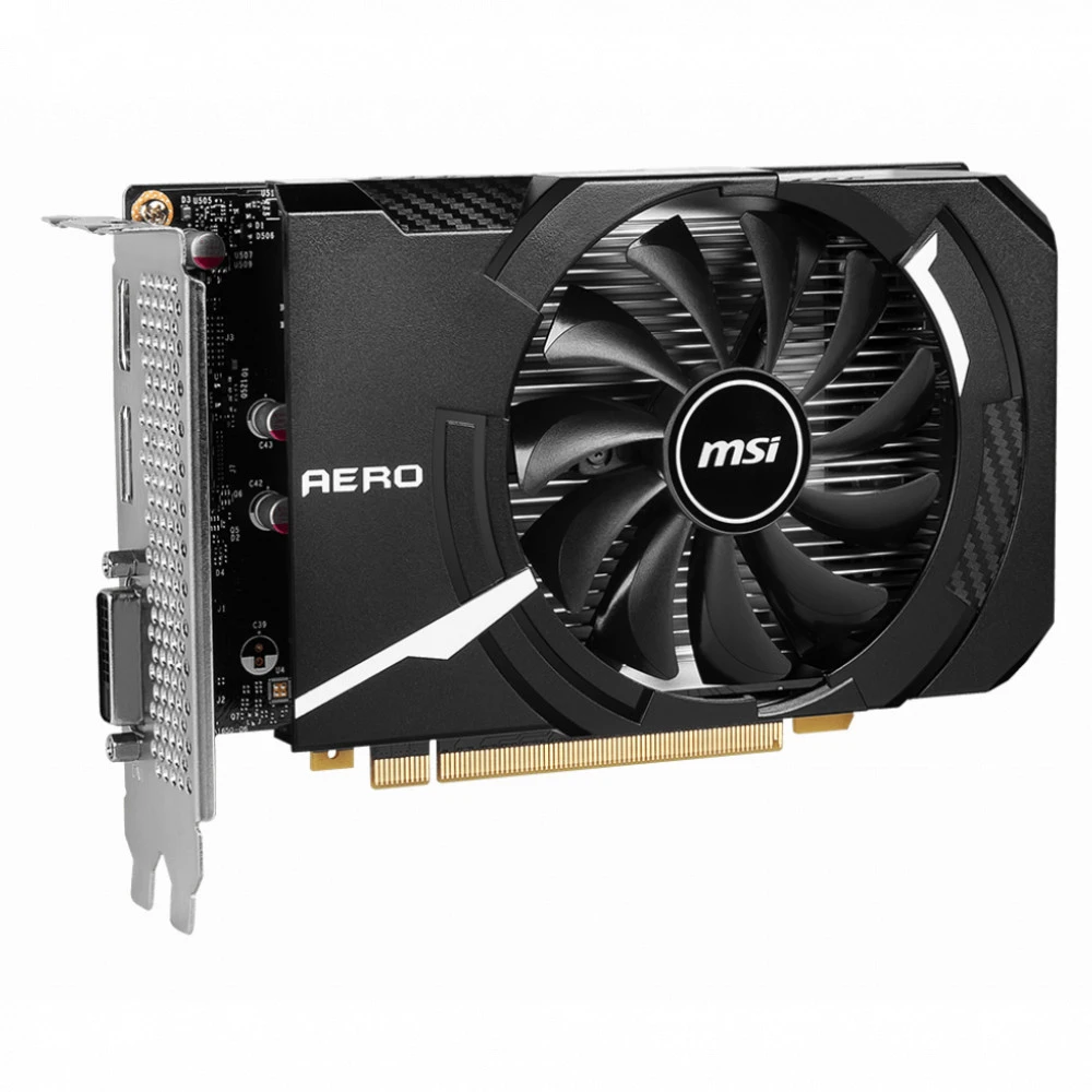Видеокарта MSI NVIDIA GeForce GTX 1630 GTX 1630 AERO ITX 4G OC 4 ГБ