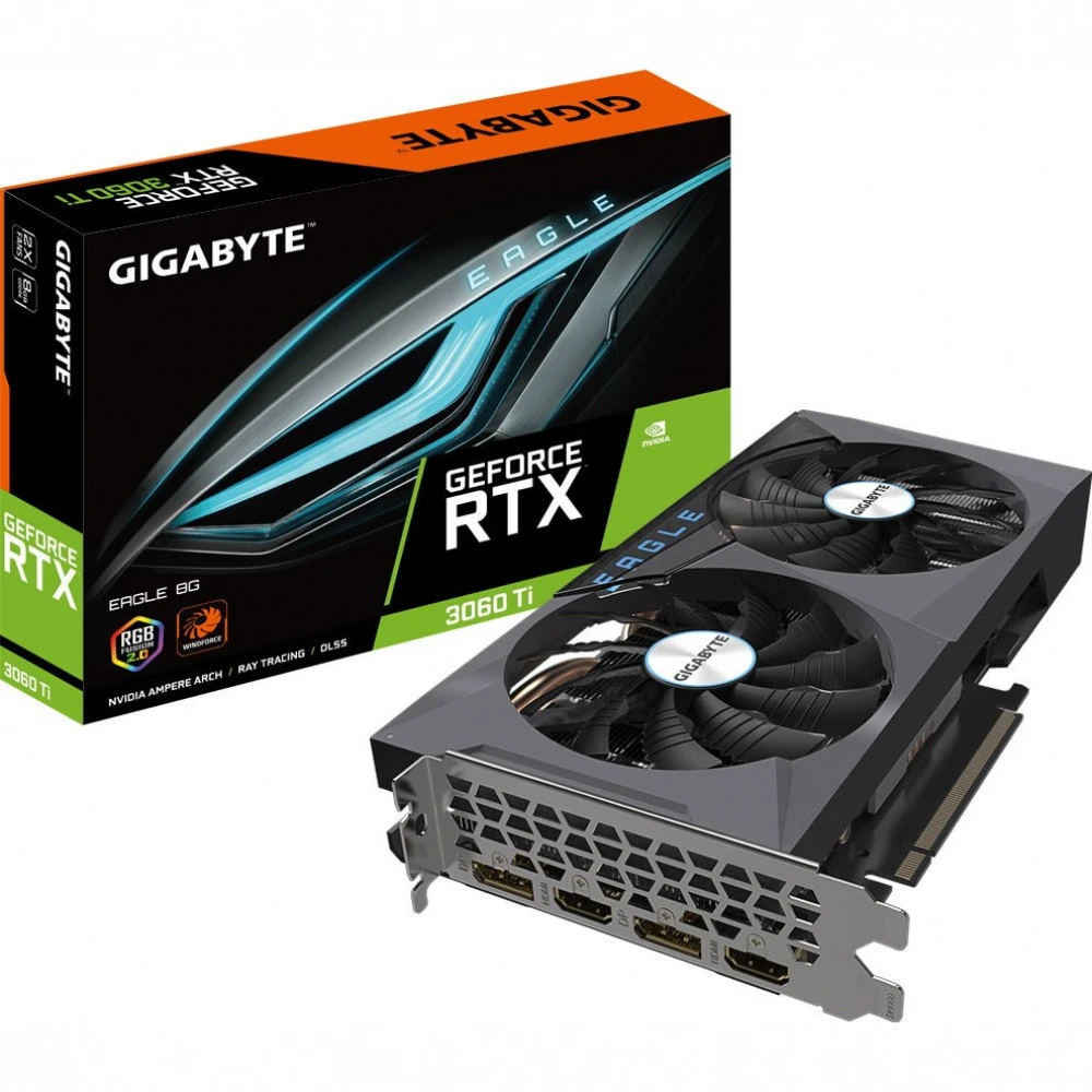 Видеокарта Gigabyte NVIDIA GeForce RTX 3060Ti GV-N306TEAGLE-8GD 2.0 8 ГБ