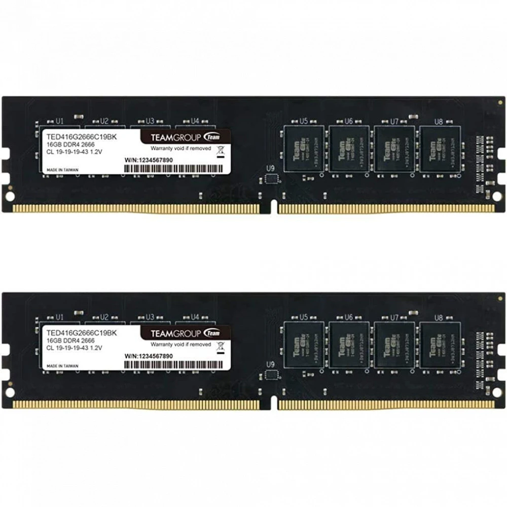 ОЗУ Team Group 2x32Gb TED464G3200C22DC01 DIMM, DDR4, 64 Гб (2 х 32 Гб), 3200 МГц