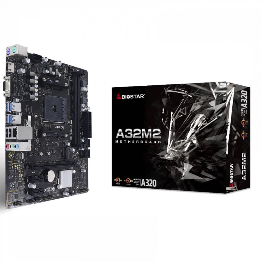 Материнская плата BIOSTAR A32M2 AA32FM4S Micro-ATX, AMD AM4