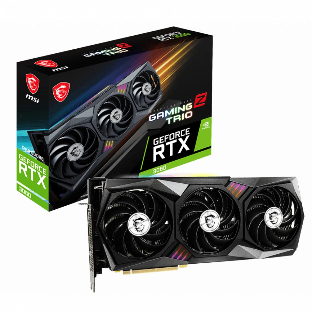 Видеокарта MSI GeForce RTX 3060 GAMING Z TRIO 12G 12 ГБ