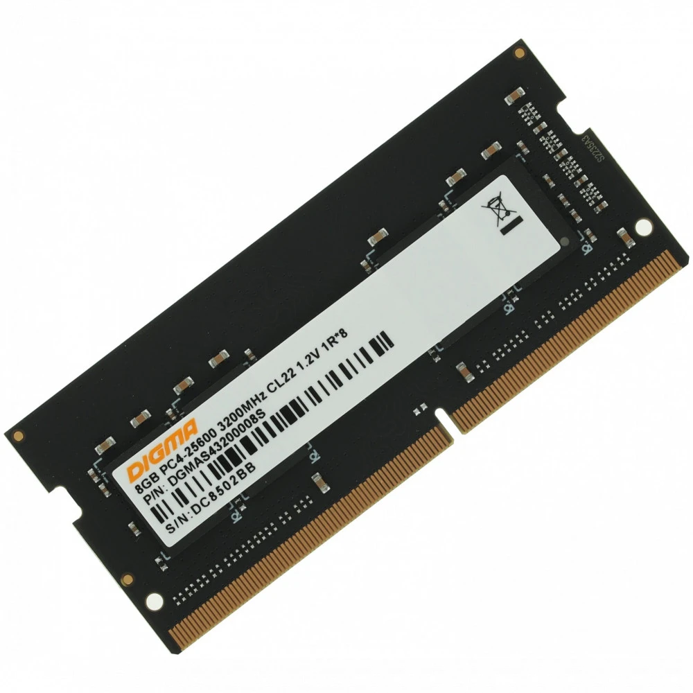 ОЗУ Digma DGMAS43200008S SO-DIMM, DDR4, 8 Гб, 3200 МГц