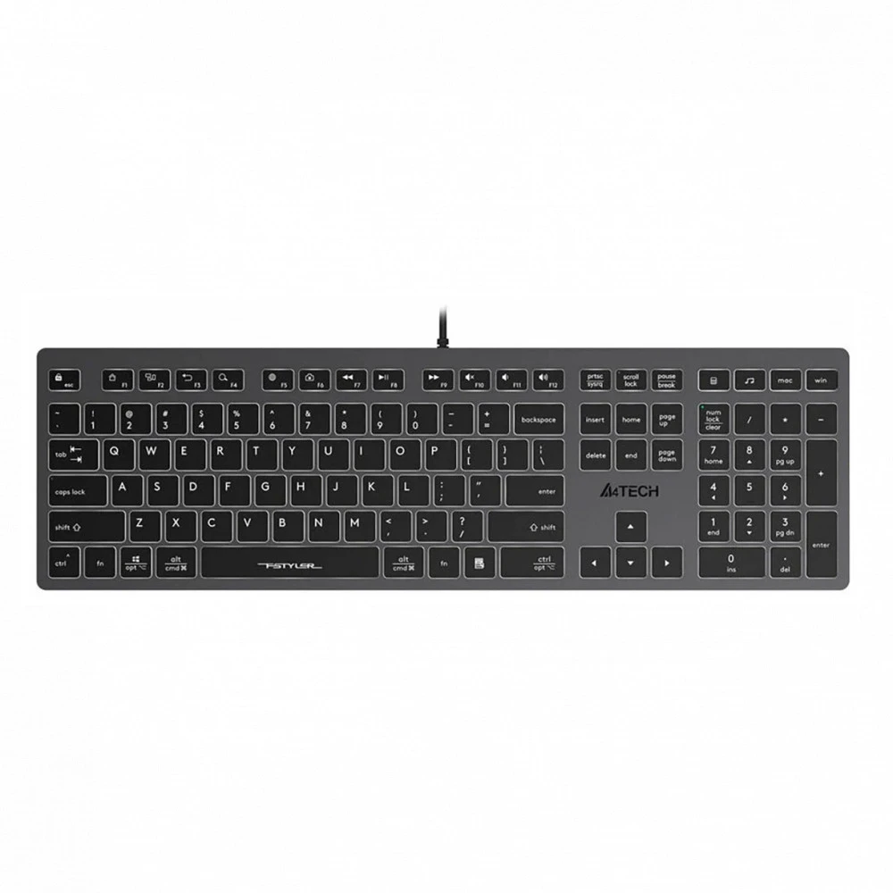 Клавиатура A4Tech Fstyler FX60 FX60 GREY / WHITE Проводная, USB