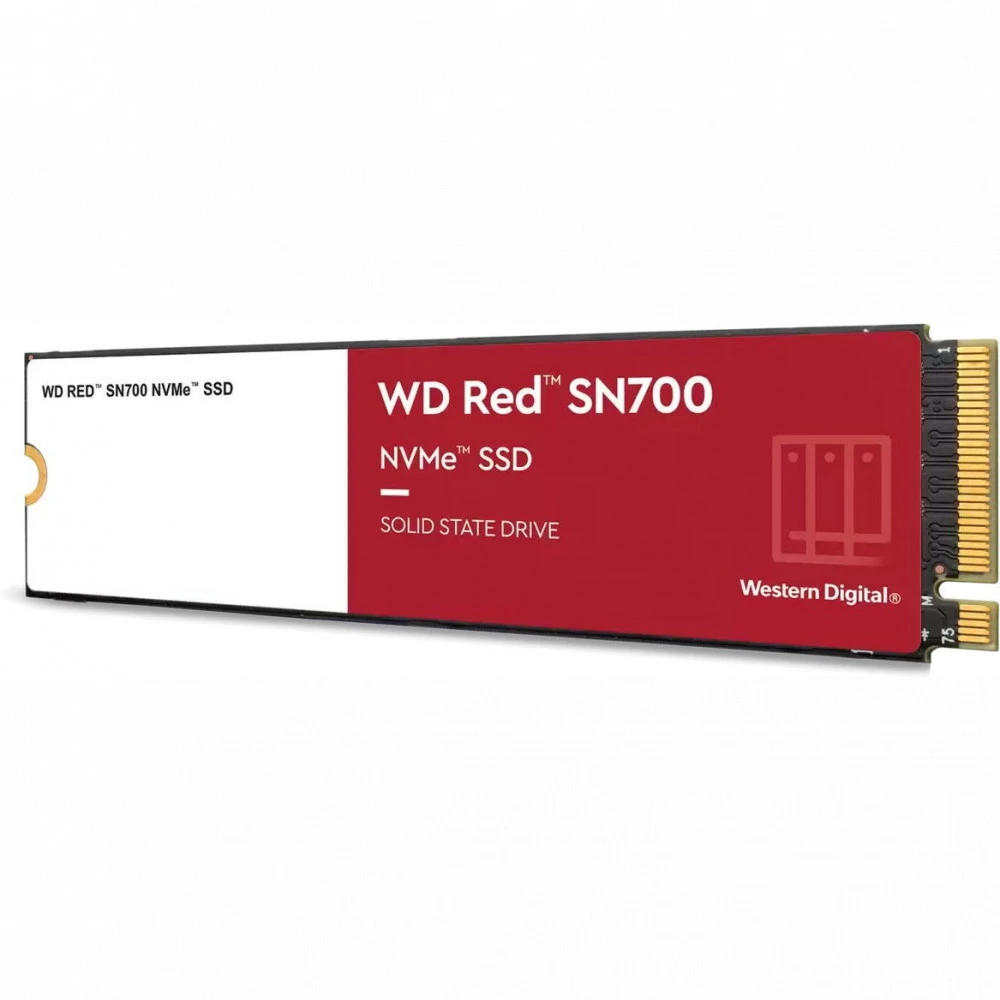 Жесткий диск Western Digital SSD Red SN700 NVMe for NAS WDS200T1R0C SSD (твердотельные), 2 ТБ, M.2, PCIe