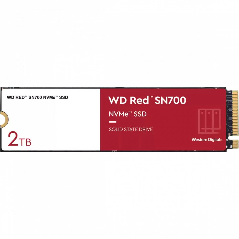 Жесткий диск Western Digital SSD Red SN700 NVMe for NAS WDS200T1R0C SSD (твердотельные), 2 ТБ, M.2, PCIe