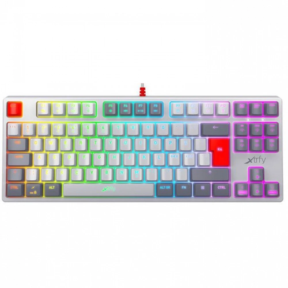 Клавиатура Xtrfy K4 TKL RGB Kailh Red XG-K4-RGB-TKL-RETRO-RRUS Проводная, USB