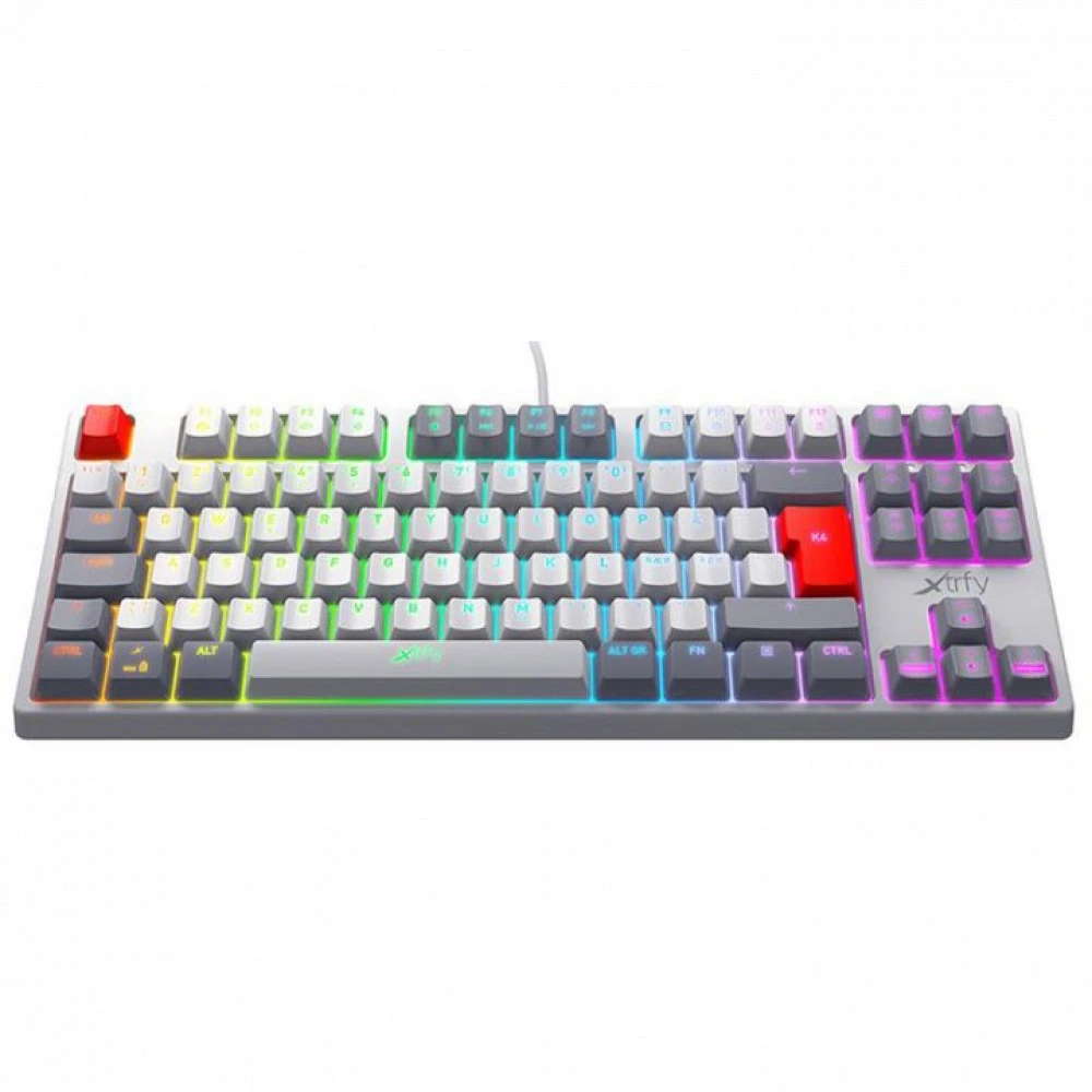 Клавиатура Xtrfy K4 TKL RGB Kailh Red XG-K4-RGB-TKL-RETRO-RRUS Проводная, USB