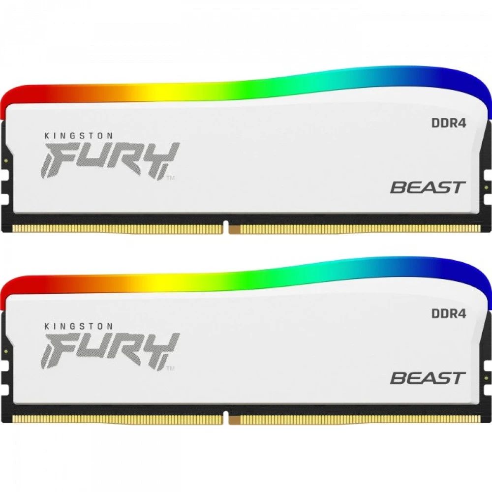 ОЗУ Kingston Fury Beast RGB KF432C16BWAK2/32 DIMM, DDR4, 32 Гб (2 х 16 Гб), 3200 МГц