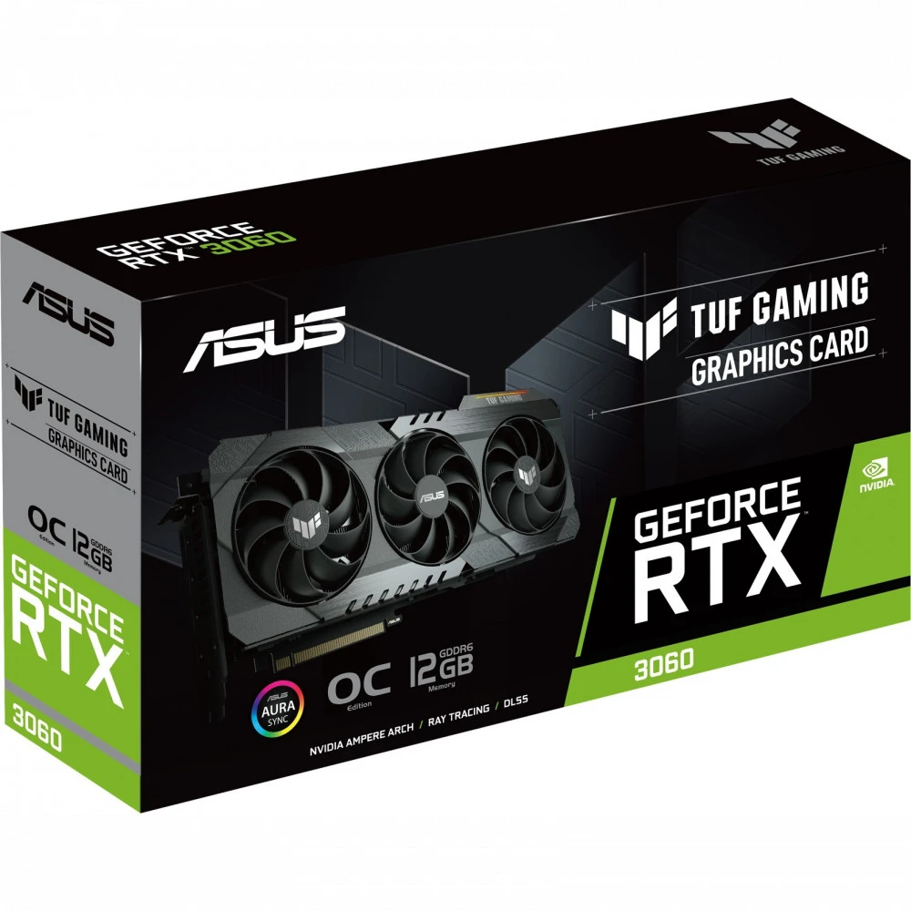 Видеокарта Asus GeForce RTX3060 TUF-RTX3060-O12G-V2-GAMING LHR 12 ГБ