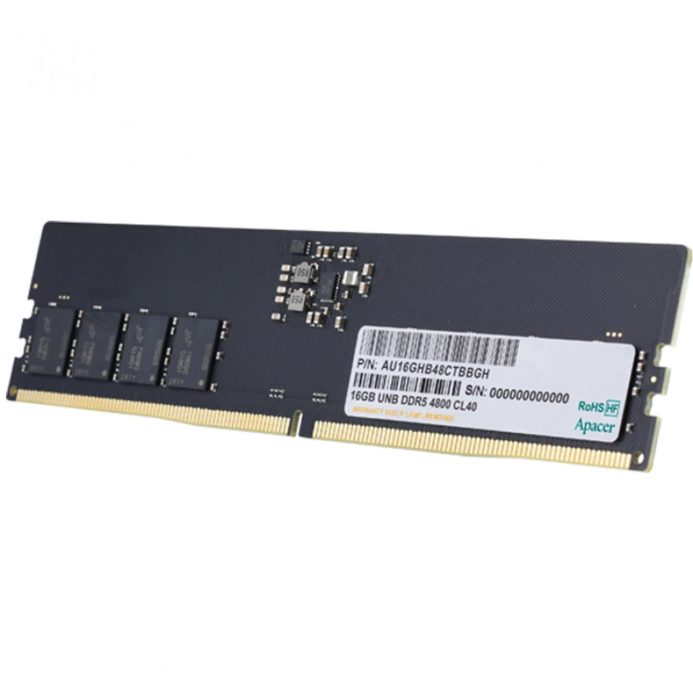 ОЗУ Apacer 16GB FL.16G2A.PTH DIMM, DDR5, 16 Гб, 4800 МГц