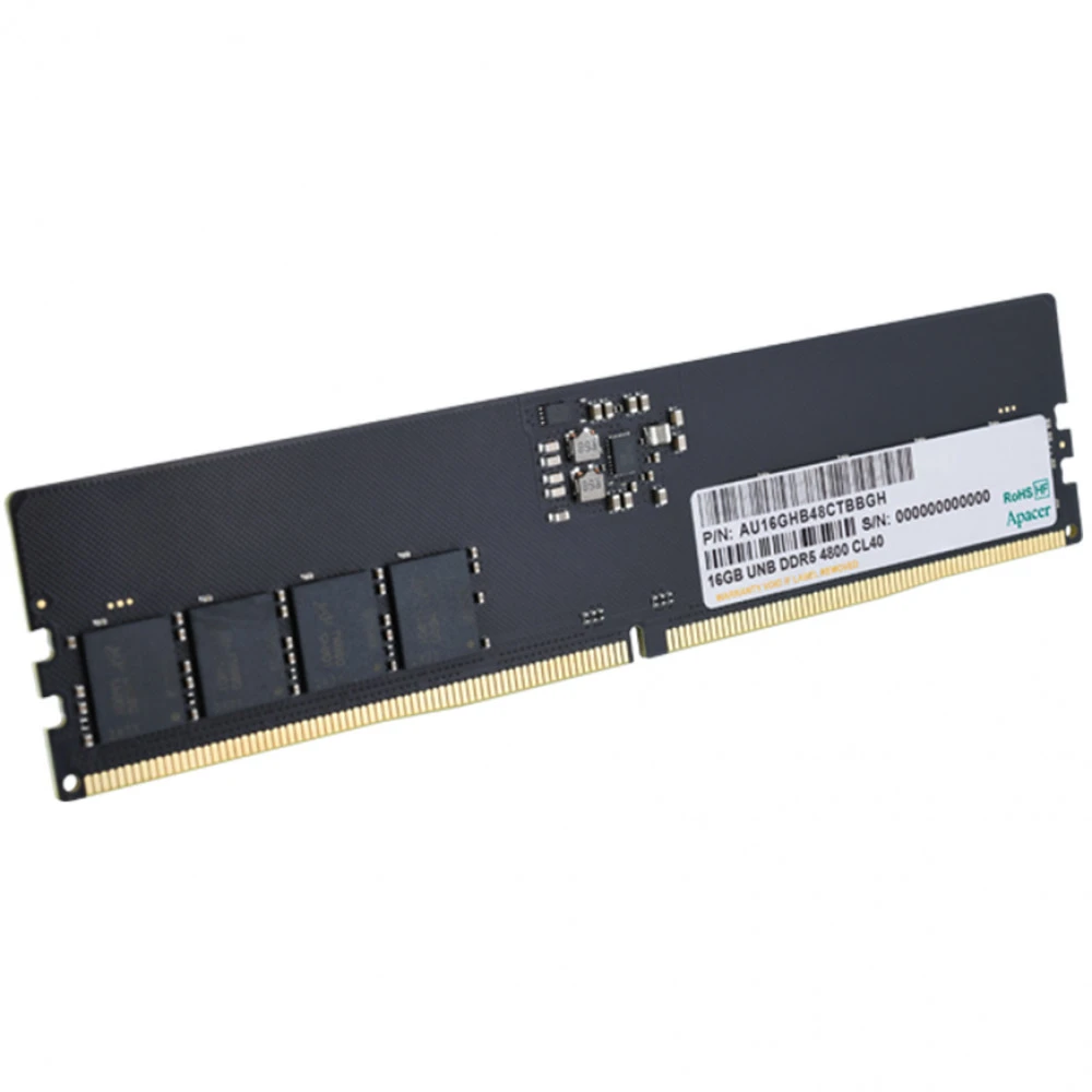 ОЗУ Apacer 16GB FL.16G2A.PTH DIMM, DDR5, 16 Гб, 4800 МГц